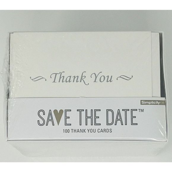 100 Pack Blank Thank You Cards for Business Wedding Birthday 5.5”w x 4”h - Picture 1 of 8